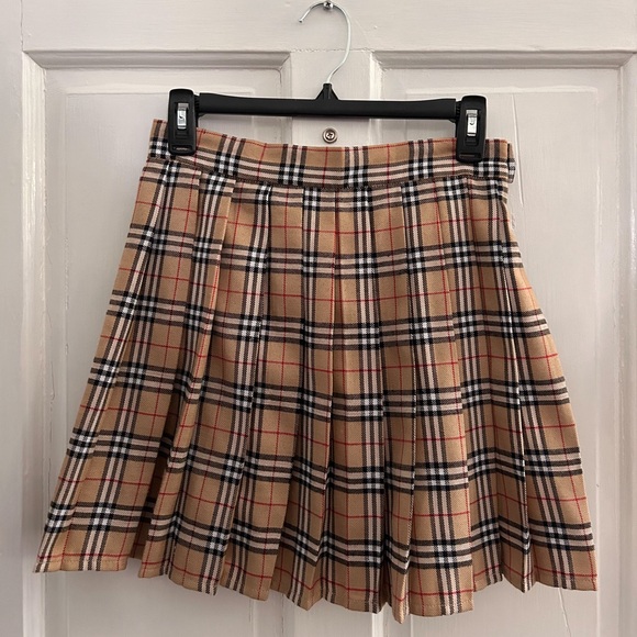 🤎 Plaid Preppy Schoolgirl Mini Skirt, Sz M - Picture 4 of 6